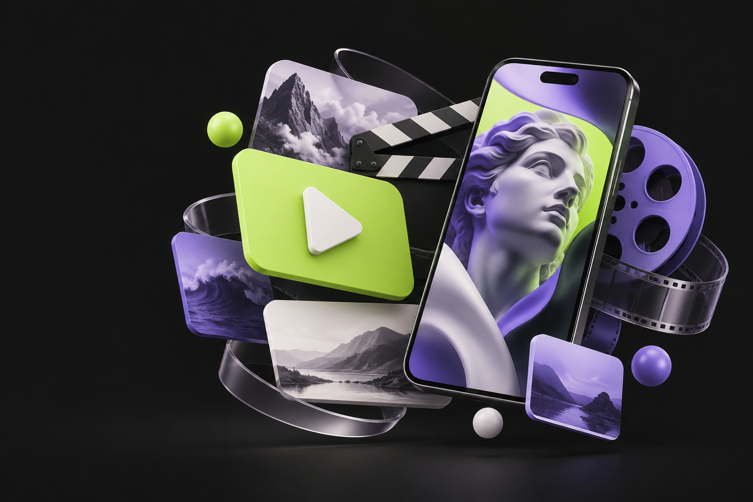 Modulare Videobausteine und ein Smartphone als kreative 3D-Illustration